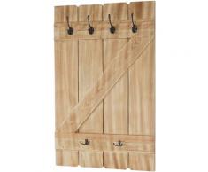 Serie Vintage appendiabiti guardaroba HWC-D13 legno paulonia 91x60cm ~ naturale
