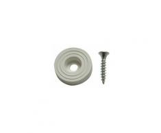 Koncreto - Gommini sotto sedia piatti con vite ø 23 mm antigraffio per pavimento -Bianco /