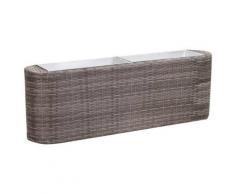Letto Rialzato da Giardino 120x24x40 cm in Polyrattan Grigio Grigio - Vidaxl