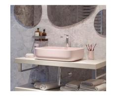Swiss Aqua Technologies Infinitio Lavabo da appoggio 50 x 39 x 13 cm, senza troppopieno, Rosa opaco