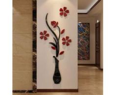 Vaso 3D Murales per Soggiorno Camera da Letto Divano Sfondo Tv Parete Sfondo, Originalità Adesivi