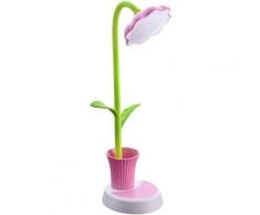 Led Lampada da Tavolo Lampade Scrivania Bambina, Comodino Luce da Lettura da Libro 360° Girevole