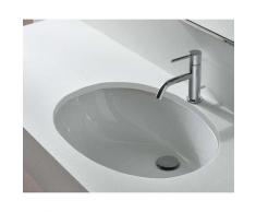 Ceramica globo Lavabo Sibari sottopiano cm. 57x43 ovale in ceramica bianco lucido