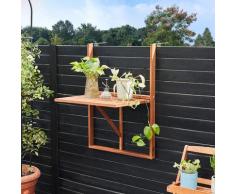 Tavolino Pieghevole Balcone Legno Appendere Sospensione Giardino ringhiera