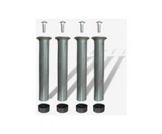 Miasuite - Kit piedi in ferro per rete a doghe - con tappo antiscivolo. - 20 cm.
