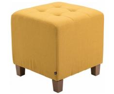 Sgabello multifunzionale Soggiorno Imbottito in Tessuto e Legno vari colori colore : Giallo