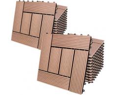 Piastrelle da giardino in wpc mattonelle 30x30cm sauna patio terrazza esterno 22x Mosaico terracotta