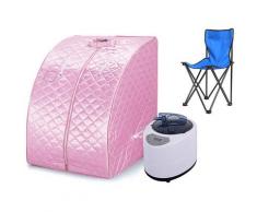 Cabina sauna a vapore Sauna Portable Home Mobile Hammam e sauna (rosa)