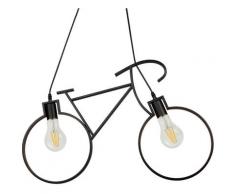 Universo - Lampadario pendente bike LED sospensione bicicletta 2 lampade E27 24W filamento Luce