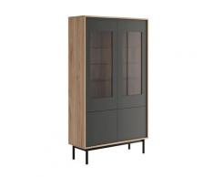 Vetrina soggiorno salotto cucina AVOLA Gihome ® mobile moderno design ripiani