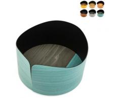 Lignis - Contenitore portaoggetti svuotatasche legno design moderno Nelumbo M | Colore: Grigio Scuro