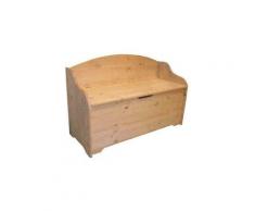 CASSAPANCA BAULE PANCA CON SCHIENALE LEGNO DI PINO NATURALE 100x40x61 CM 075