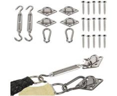 Set di fissaggio in 8 pezzi Accessori per tende da sole Montaggio Set di fissaggio per balcone