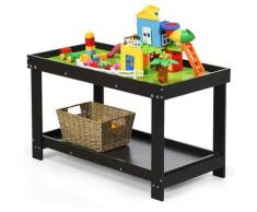 Costway - Tavolo attivita per Bambini, Tavolo da Gioco per Blocchi di Costruzioni, Scrivania per