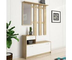 Set Mobili Ingresso Design Moderno Scarpiera Panca Specchio Appendiabiti Casa