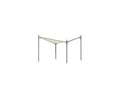 Gazebo Eraclito 3.5X3.5Mt Struttura In Metallo Grigio Scuro Copertura Beige