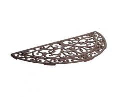 Zerbino in ghisa finitura ruggine anticata L68,5xPR32xH1,5 cm