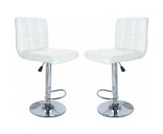 Milani Home - Set Di 2 Sgabelli Da Bar Albergo Hotel Sedia Alta Cucina Con Poggiapiedi Altezza