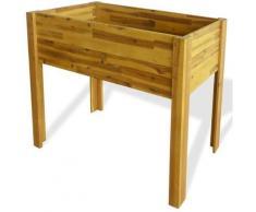 Letto Rialzato da Giardino in Legno Massello di Acacia