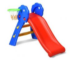 Scivolo per bambini, Scivolo divertente con cestino, Scivolo per asilo, Multifunzione, Stabile
