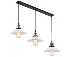 Lampadario Sospensione 3 Luci E27 Lampada da Soffitto Industriale Vintage per Camera da Letto