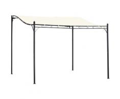 Outsunny - Gazebo Tenda Parasole Con Telo in Poliestere Impermeabile, Crema, 297x297cm
