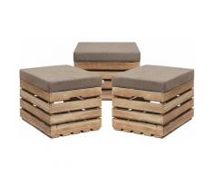 GrandBox Panca contenitore in Legno 37x40x50 Sgabello con coperchio, imbottito, Cassapanca con Vano