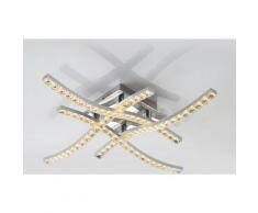 Plafoniera a LED in Cristallo, 24W Lampadario Moderna Plafoniera LED Soffitto in Cristallo, Lampada