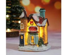 Natale LED Light Village House Miniature Buon Natale Decorazioni per la casa Ornamenti di Natale