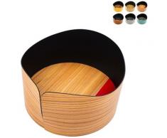 Contenitore portaoggetti svuotatasche legno design moderno Nelumbo M | Colore: Rosso