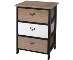 Mobile Cassettiera Mobiletto 3 Cassetti Legno Design Moderno Industriale