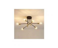 Lampade da soffitto industriali, lampadari a soffitto retrò neri E27, plafoniere ad angolo