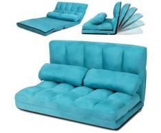 Goplus - Divano Letto 2 in 1, 6 Posizioni Regolabili, Sofà Pieghevole da Ufficio e Soggiorno, con