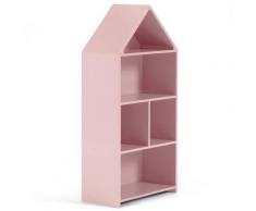 Libreria a casetta per bambini Celeste in MDF rosa 50 x 105 cm - Kave Home