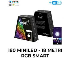 Catena di luci per albero di natale smart app tuya da 180 led 18 metri wifi rgb