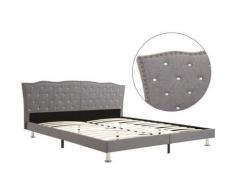 Vidaxl - Giroletto in Tessuto 180x200 cm Grigio Chiaro Grigio