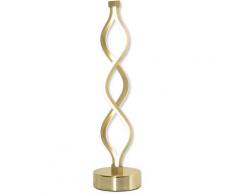 Homcom - Lampada da Tavolo, Scrivania, Comodino, Lettura con Luce a LED Oro