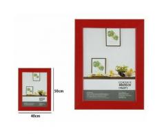 Trade Shop Traesio - CORNICE PER FOTO FOTOGRAFIE QUADRI TELE DIMENSIONI 40 X 50 CM ROSSA PORTAFOTO
