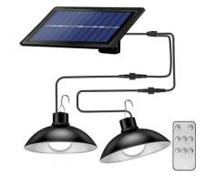 Lampade a sospensione solari per interni ed esterni, telecomando IP65 per capannoni solari