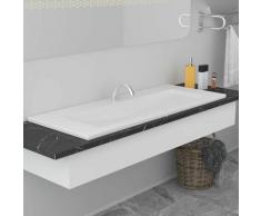 Nova - Lavabo da Incasso in Ceramica moderno Bianco varie dimensioni dimensioni : 101 x 39.5 x 18.5