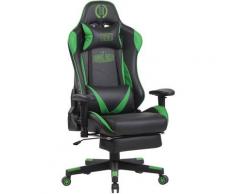 Sedia massaggiante gaming Lux XFM in similpelle Nero/verde