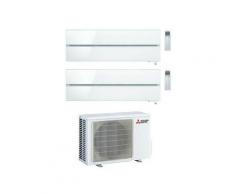 Mitsubishi - CONDIZIONATORE KIRIGAMINE STYLE WI-FI MSZ-LN R-32 BIANCO PERLA DUAL SPLIT 9000+12000