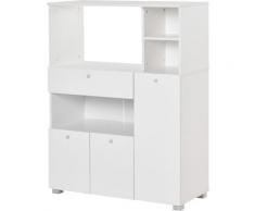 Giordanoshop - Mobile da Cucina Credenza con Armadietto Mensola e Cassetto 90x40x120 cm in Legno
