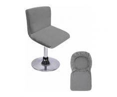 Fodera per sgabello da bar Colore grigio 2 pezzi Fuienko