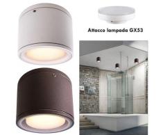 Faretto soffitto box doccia bagno turco sauna lampada parete LED 6W GX53 Luce 4000K Colore Bianco