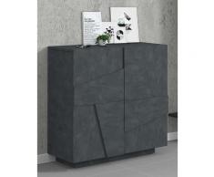 Scarpiera moderna, Made in Italy, a 2 ante, Portascarpe da ingresso, Mobile multiuso, cm 81x38h86,