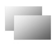 Specchi da Parete 2 pz 60x40 cm Rettangolari in Vetro