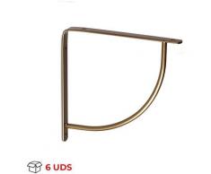 REI - Staffa per scaffalature | Stile decorativo | Realizzato in acciaio | Finitura Bronzo | Misure