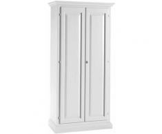 ARMADIETTO DISPENSA LACCATO BIANCO OPACO 2 PORTE 3 RIPIANI MISURE L.90 P.45 H.180 - Mobili 2g