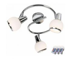 Lampada da soffitto a LED rotonda, dimmerabile, telecomando, faretti mobili in un set di lampade